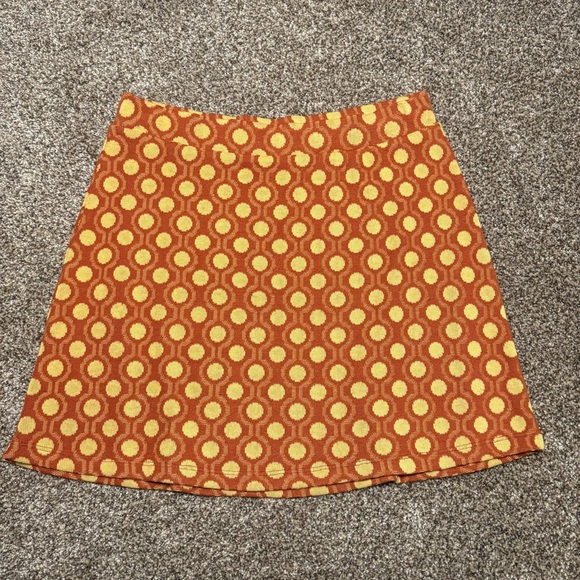 Zara Women’s Medium Orange and Yellow A-Line Skirt - Picture 9 of 9